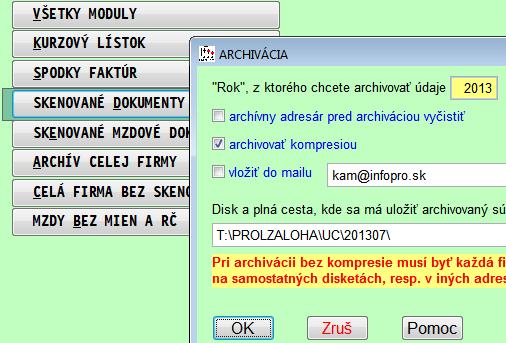 Archív skenovaných dokumentov. Táto funkcia je určená na archiváciu skenovaných dokumentov do PDF, ktoré si priraďujete k adrese, dokladom vyšlým alebo došlým faktúram a pod.