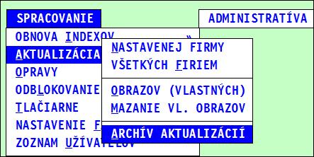 SPRACOVANIE Obnova indexov Obnovu indexových súborov používame v programe v prípade, že sa stanú mimoriadne okolnosti, napr.