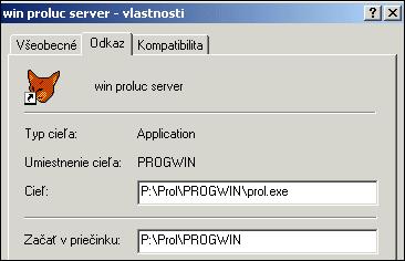 Inštalácia sieťovej verzie (spúšťanie programu zo stanice) a) Na server (príp. určený počítač v sieti vyhradený na server) inštalujte celý program. Inštalácia sa spúšťa programom PROLINST.