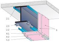 KNAUF Vidiwall) 2) desky s nehomogenní strukturou = obvykle v 1 výrobní operaci ze stejné směsi, ale v důsledku výrobní technologie mají nehomogenní strukturu a tvoří přechod mezi