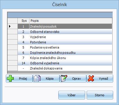 2 SKÔR AKO ZAČNETE PRACOVAŤ 23 systémové záznamy označené číslom (1, 2, 3 atď.) v stĺpci Sys. Tieto záznamy nemôžete opravovať ani vymazávať.