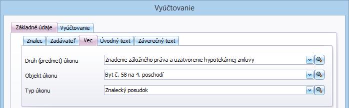 VYÚČTOVANIE Kliknutím na tlačidlo Vyúčtovanie v hlavnom formulári sa otvorí formulár Vyúčtovanie na tvorbu daňového dokladu.
