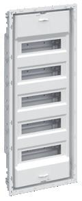 2CPX077845R9999 Zapuštěná rozvodnice, 2-řadá Rozměry výklenku pro zapuštěnou montáž Rozměry výřezu pro montáž do duté stěny Se šroubovými svorkami N/PE: ZK507, ZKS16B, ZKS21G 480 x 367 x 95 453 x 340