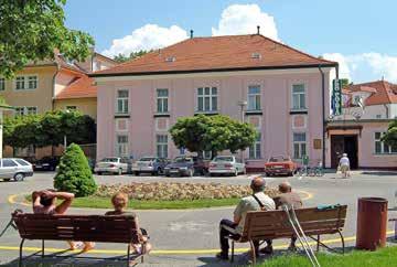 Hotel s vejárovitým pôdorysom ponúka 119 izieb a nachádza sa v ňom stála expozícia Balneologického múzea.