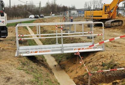 řemostění je určeno jak pro použití na stavbách, tak i pro veřejnost, např. pro přístup do budovy přes výkop v chodníku. Světlá šířka průchodu je 1,2 m.