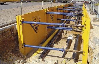 středně velká staveniště či sanace kanálů. Maximální dovolená pažicí hloubka je 3,9 m při maximální průchodné výšce rour 1,3 m.