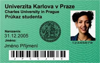 Obr. 1 Průkaz studenta UK Obr. 2 Průkaz studenta UK s licencí ISIC Pozn.