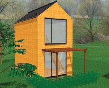 energeticky úsporný, jednopodlažní s obytným podkrovím, je určen pro 5 6 ti člennou rodinu 4340 000 Kč CREAL GROUP, s r o 739 368 245 BUNGALOV EKONOM je přízemní dům menší veli kostní kategorie