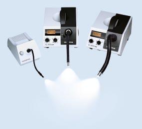 Olympus offers a compact, cost-effective 22 W light source (SZ2-LGB), a 150 W light source (KL1500) for professional use and the 250 W KL2500 for special applications.