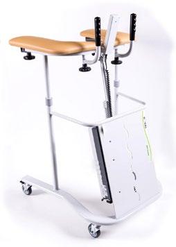 Nastavení výšky s podporou plynové vzpěry v rozmezí 104 134 cm a možnost nastavení šířky úchopových madel. Maximální zatížení 170 kg.