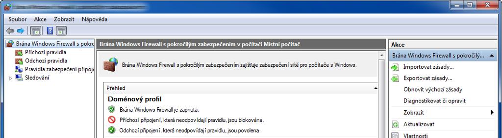[Ovládací panely], [Systém a zabezpečení] a poté na