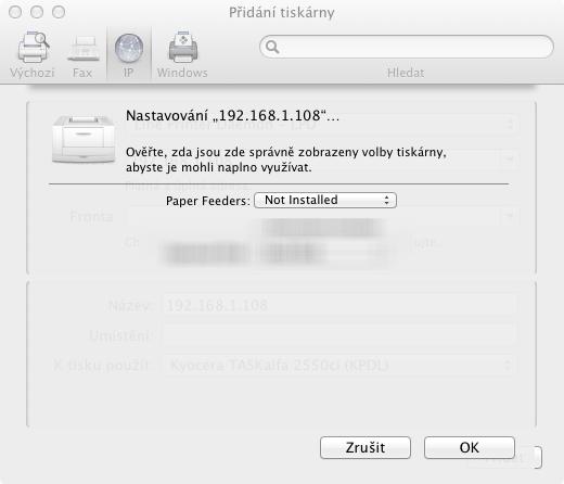 "Název". 1 2 3 Zvolte ovladač u položky K tisku použít.