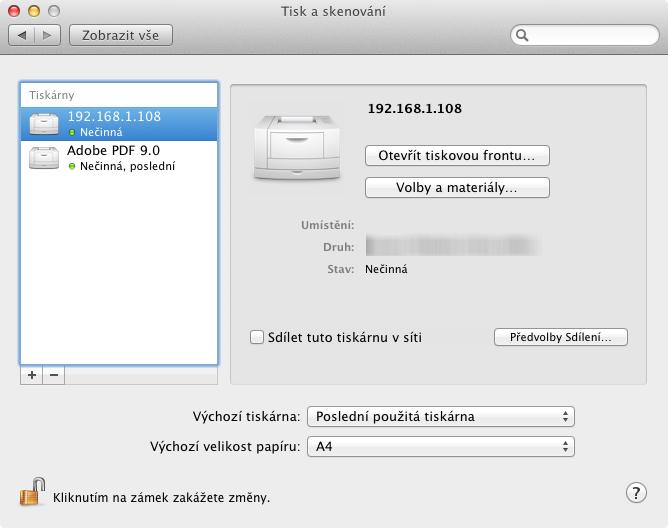 připojení IP a zadejte název hostitele a IP adresu.