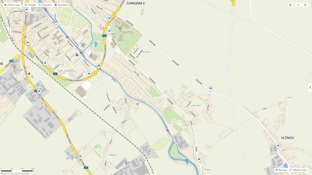 VO 2 MÚR Václavská Detekční řez 2 MÚR Václavská obousměrné měření úsekové rychlosti délka cca 760metrů Stožár VO 3 MÚR Václavská Detekční řez 3