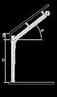 hl + 500 Minimální nadpraží 1600 mm Světlá výška s pohonem Minimální ostění 100 mm Minimální ostění pro pohon 255 mm Světlá výška s pohonem Minimální ostění pro pohon 500 mm ZVÝŠENÉ KOVÁNÍ ŠIKMÉ