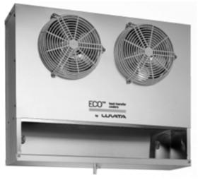S roztečí lamel : 3,5 / 7 mm bez topných tyčí Model Výkon Výkon Výkon Plocha Rozměry Průtok Dofuk Ventilátor Příkon Hmotnost Katalogové Cena R404A R404A R404A výparníku WxDxH vzduchu n x Ø top.