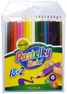 Pastelky Europen Dřevěné školní pastelky s jasnými barvami s měkou odolnou tuhou.