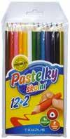 jumbo, 12+1 89,16 Pastelky CONCORDE trojhranné Školní pastelky trojhranné, 12 barev. Dřevěné, lakované.