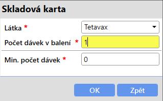 MODUL SKLAD Modul Sklad je určen praktikům a pediatrům pro evidenci vakcín. Při očkování automaticky odepisuje vybranou vakcínu, do záznamu o očkování doplňuje šarži a datum expirace.