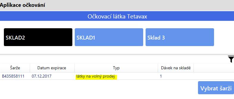 Obrázek 17: očkování - látky na volný prodej zvolím