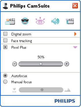 Stupeň využití technologie Pixel Plus, který bude přidán do živého videa webové kamery, nastavíte pomocí posuvníku. 6.4 Nabídka Audio settings (Nastavení zvuku) Zde můžete optimalizovat kvalitu zvuku.