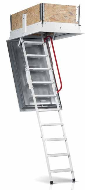PŮDNÍMI SCHODY WIPPRO TEPLO NEUNIKNE Půdní schody GM 4 Isotec Luxe Půdní schody GM4 Isotec Luxe mají dělenou konstrukci obvodového rámu schodů, která se skládá z kovové a dřevěné části.