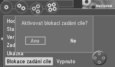 Nastavení hodnot systému 72 Upozornûní Cílové body a trasy, které budou bûhem ukázkového reïimu naprogramovány, nezûstávají po ukonãení tohoto reïimu uloïeny v pamûti.