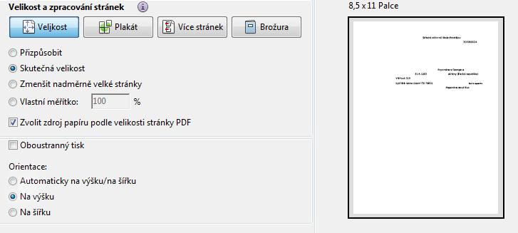 správné místo, protože jak samotné PDF, tak i velikostně nestandardní blanket formuláře budou mít stejný rozměr výšky.