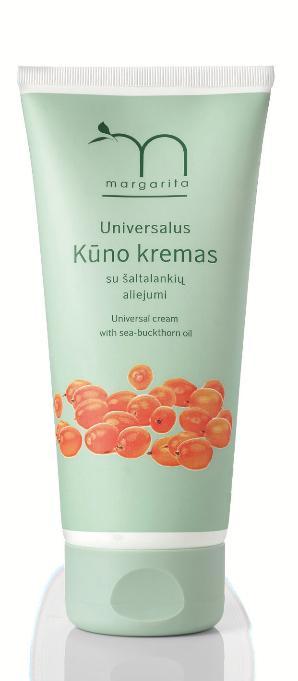 pokožku Obsah 400 ml Kód 3990 UNIVERZÁLNY KRÉM NA TVÁR A TELO s olejom z rakytníka Výborný po opaľovaní pre celú rodinu.