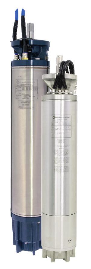 8" Zapouzdřené motory Volitelné: Ponorné motory Jakost pod vodou Tyto 8" zapouzdřené motory, vyrobené v souladu s ISO 9001, jsou zkonstruovány pro spolehlivý provoz ve vrtech o průměru 8" či větší.