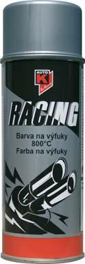 Lak se vytvrdí až pomalým ohříváním od teploty 250 C. Auto-K Racing odolný voči vysokým teplotám 650 C je vysoko teplovzdorný špeciálny lak, ktorý je obzvlášť vhodný pre diely namáhané teplom.
