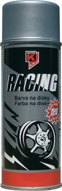 Speciality / Špeciality Barva na disky Farba na disky Sprej na disky Auto-K Racing je nitrokombinační lak odolný vůči oděru se zvlášť vysokou kryvostí.