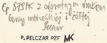 - 30 - Normální dopisnice Cp 879 je vydána u příležitosti 40.výročí polské lidové republiky. Nominální hodnota je 5 zł. Na natištěné známce je kresba 14-letého Vojtka, z MDK MURANÓW ve Varšavě.