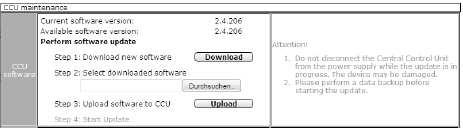 Při instalaci aktualizací pstupujte následujícím způsbem: V uživatelském rzhraní klikněte na Settings > Cntrl Panel.