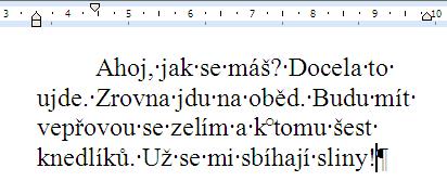 Formátování textu Formátování odstavce Nabídka Formát/Odstavec Zarovnání Doleva/Na střed/doprava/do bloku Řádkování