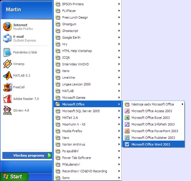 Práce s editorem Analogie s programem Excel