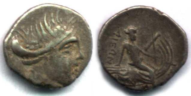 trůně, na ruce sedí orel vlevo, m. Milet (325-323 př.n.l.) Price 2090, Müller 763 1/1 2200,- zpět 16.