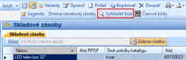 sadzba DPH výstup Štát DPH Vyhľadanie položiek katalógu podľa kódov Položky katalógu sa v zoznamoch dajú