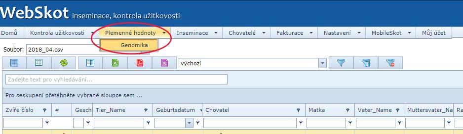 - mobilní aplikace na pořizování březostí, včetně rané diagnostiky - výsledky budou dostupné v aplikacích WebSkot,