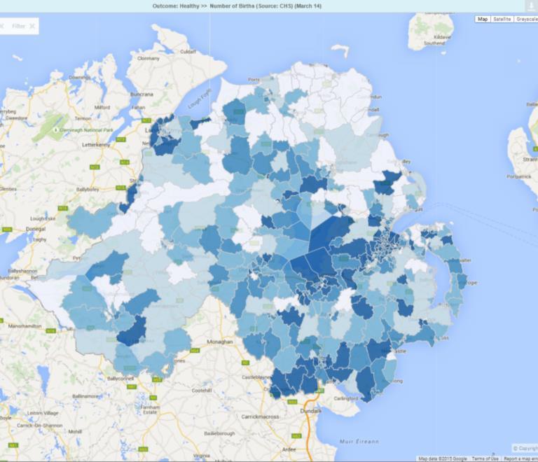 3. Panel map Mapa zobrazuje tematické údaje založené na vybraném ukazateli.
