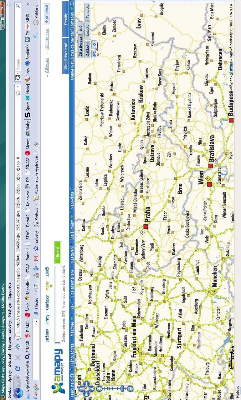 Příloha č. 5. Uživatelské rozhraní webového GIS Atlas.