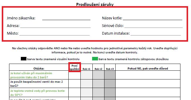 Biopel line Biopel instalační manuál 42 12 ZÁRUČNÍ LIST Po všech krocích zbývá pouze vyplnit záruční list a list pro prodloužení záruky. V záručním listě vyplňte datum montáže s razítkem vaší firmy.