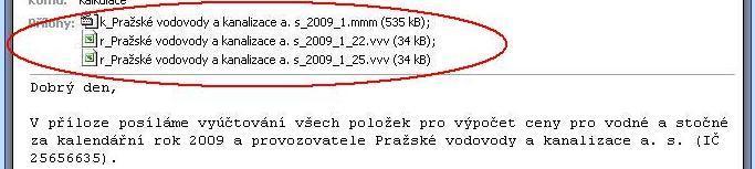 Vyúčtování cen pro vodné a stočné Odeslání vyúčtování na MZe Nejvhodnější variantou je odeslat vyúčtování přímo z programu CV_CVaK pomocí volby Odeslání vyúčtování