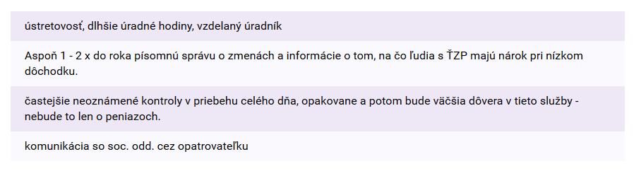 prejavilo záujem 16,7 %. Táto služba ponúka nielen starostlivosť počas dňa zabezpečenú odborným personálom, ale aj zachovanie rodinných a priateľských vzťahov.