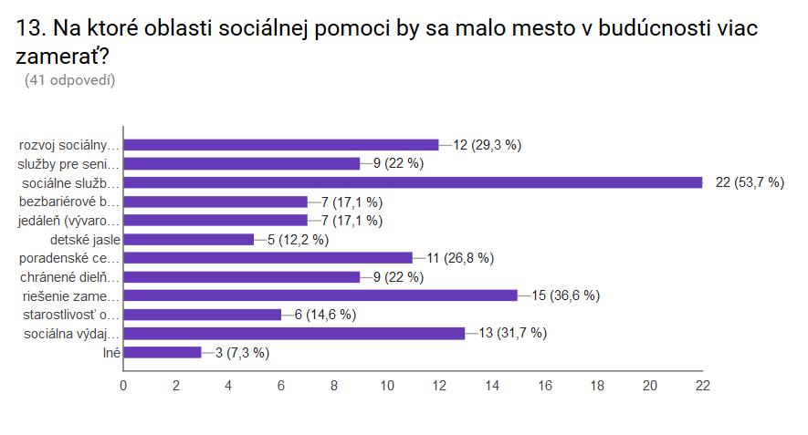 Graf 11 Rozšírenie služieb v sociálnej pomoci v budúcnosti z pohľadu respondentov Tabuľka 6 Rozšírenie služieb v sociálnej pomoci v budúcnosti z pohľadu respondentov rozvoj sociálnych služieb 29,3 %