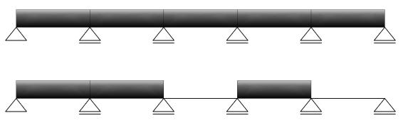 f d = max{11,34; 12,68} = 12,68 kn/m 2 (rozhodující je kombinace b)) 3. VNITŘNÍ SÍLY Pro výpočet lze využít redistribuci momentů na spojitých nosníkových deskách zatížených rovnoměrným zatížením.