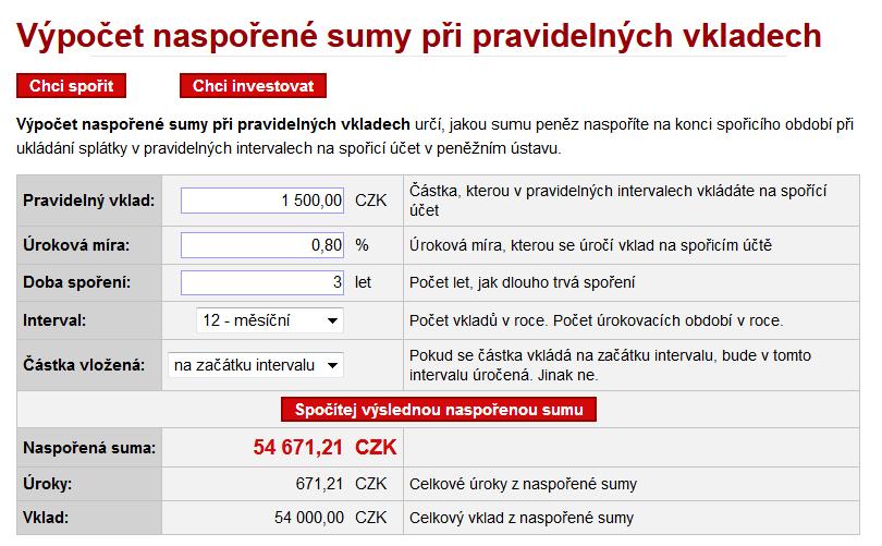 Vztah () očítá i se vkladem v okamžiku závěru -tého úrokovacího období (e a začátku + období, jak je asáo v zadáí), roto je výsledá asořeá částka vždy o větší ež odle vztahu (8).