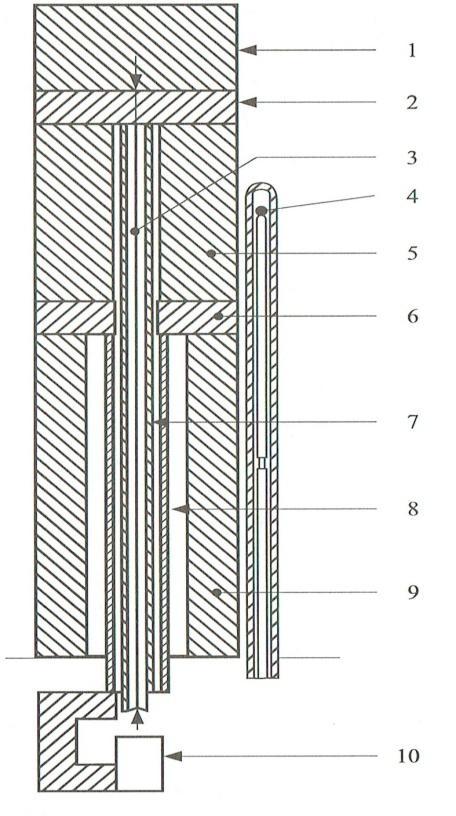 Obrázek 3 - Měřící přístroj na stanovení únosnosti v žáru (měřící zařízení umístěno pod zkušebním tělesem) a příklad měření skutečné deformace (obrázek vpravo) [1] 3.7.