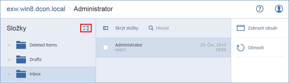 Nemáte-li ve vaší organizaci Agenta pro Office 365, nainstalujte jej do počítače, který byl zálohován.