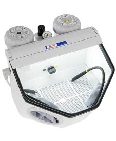 Přístroje Twister Waxlectric II Vakuová míchačka kompaktních rozměrů s integrovanou výkonnou (15 l/min) vakuovou pumpou, která vytváří